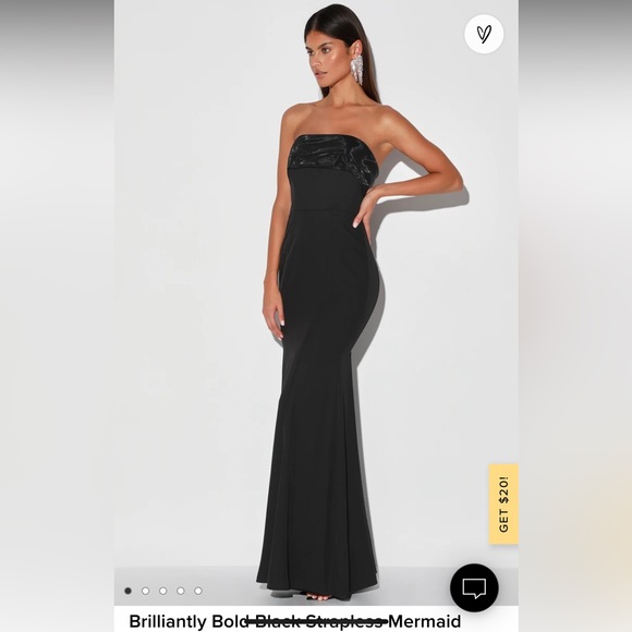 COPY - Lulu’s Strapless Mermaid Dress - Picture 1 of 1